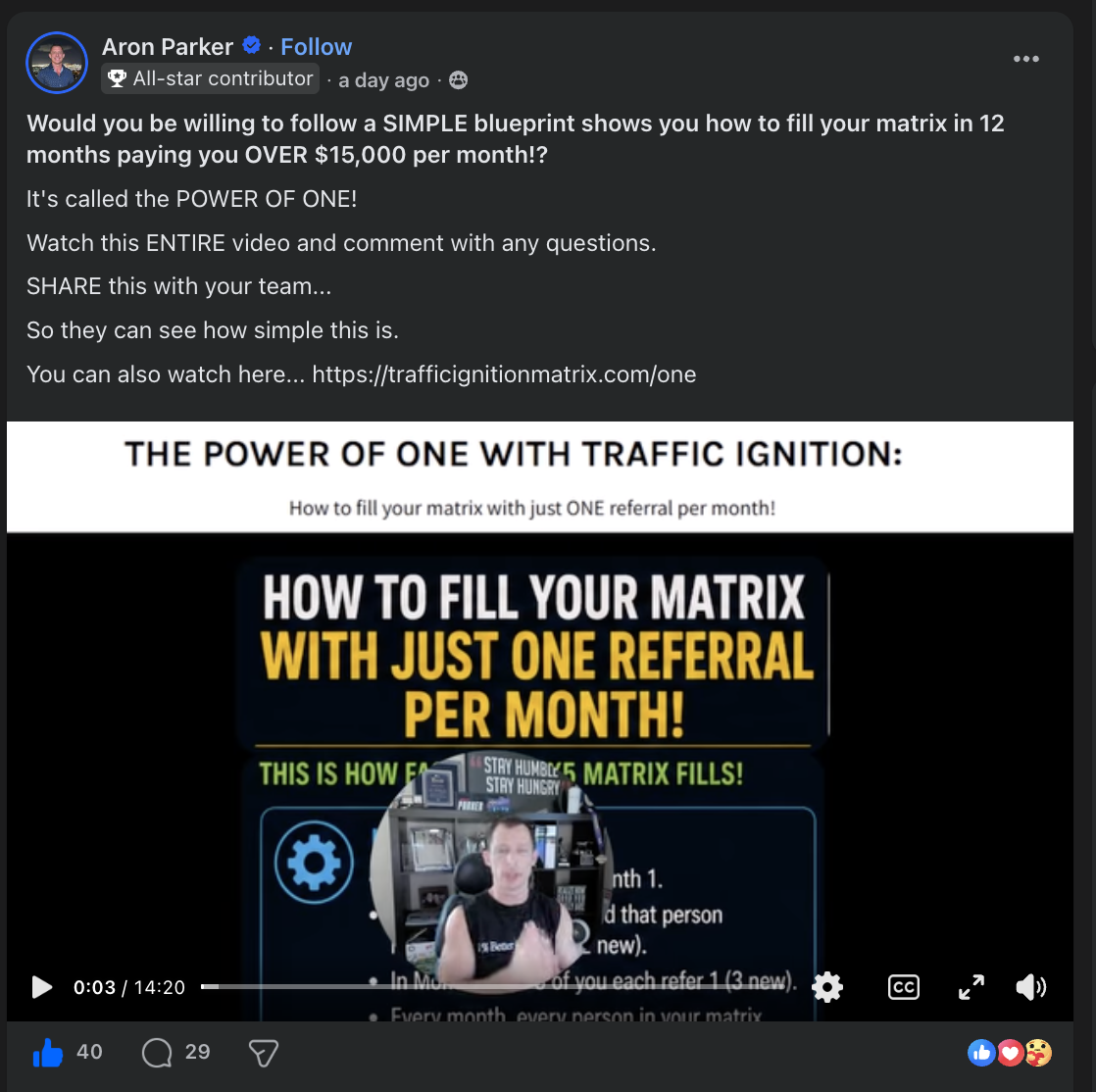 Build traffic and recurring income at the same time.